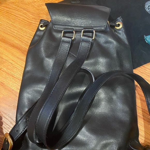 Authentic Versace Medusa Black Leather Backpack main image 4